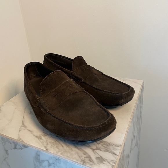 Men’s Tods size 9 Brown Suede Loafers - Picture 4 of 13